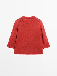 Open-knit sweater with polo collar - Studio