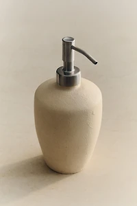 EARTH-TONE CERAMIC SOAP DISPENSER