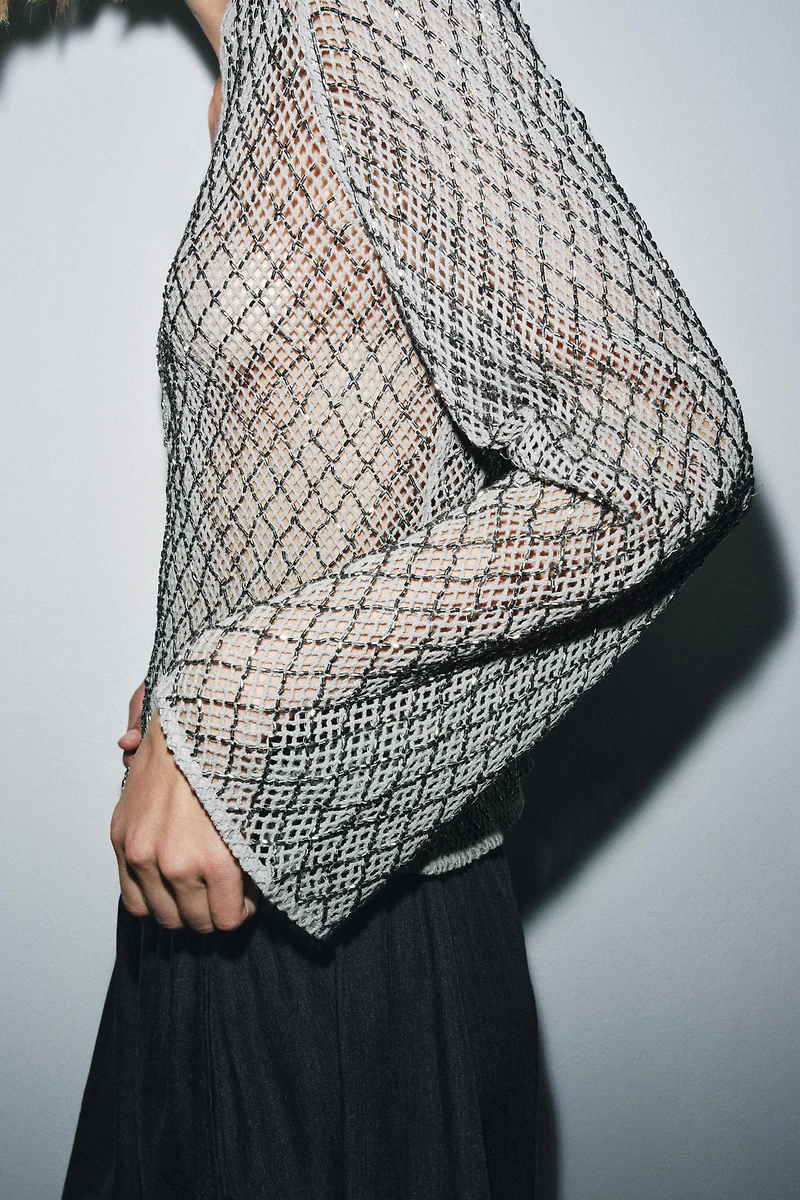 BEADED CROCHET TOP