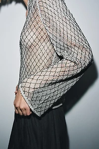 BEADED CROCHET TOP