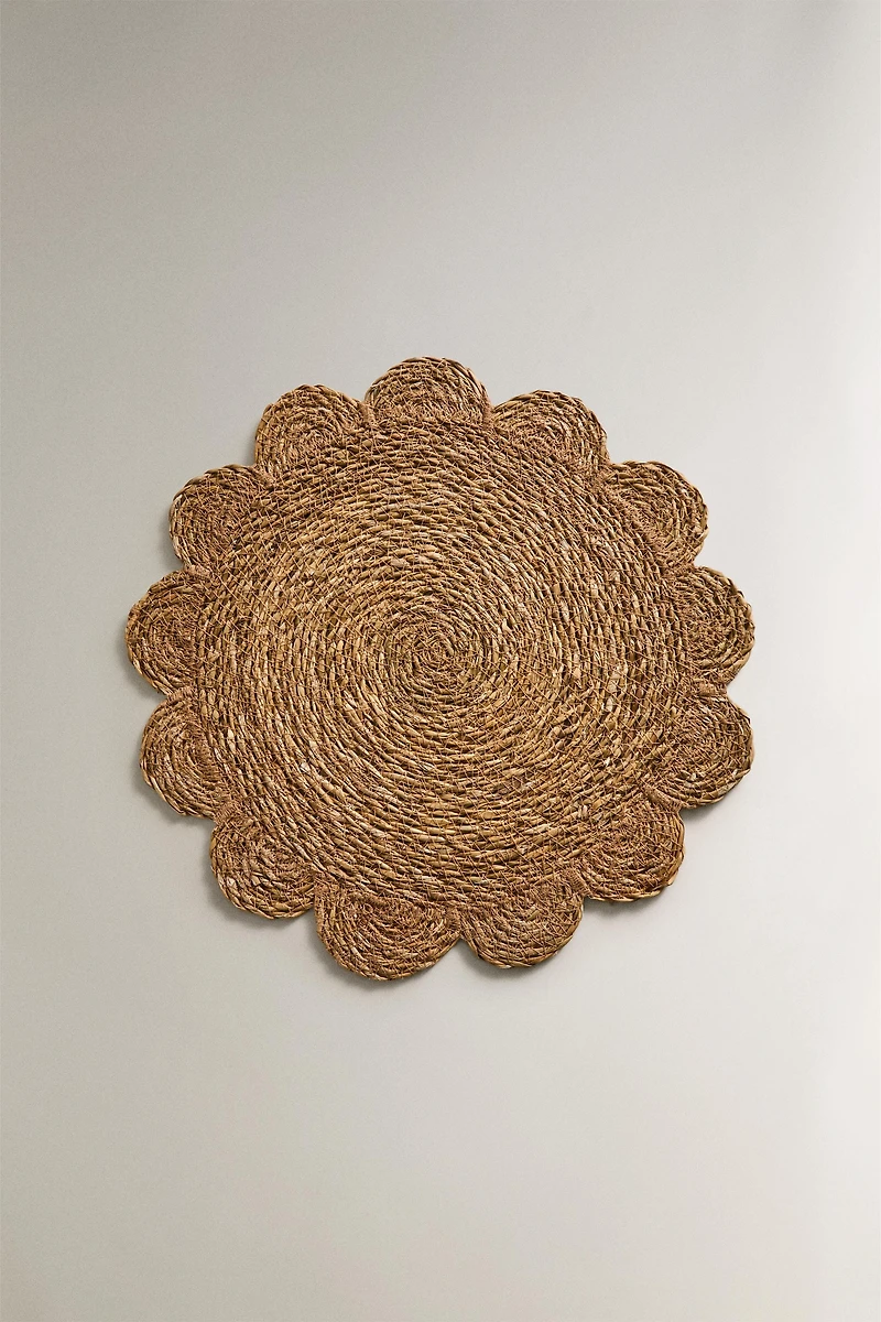 SET DE TABLE FLEUR EN ROTIN