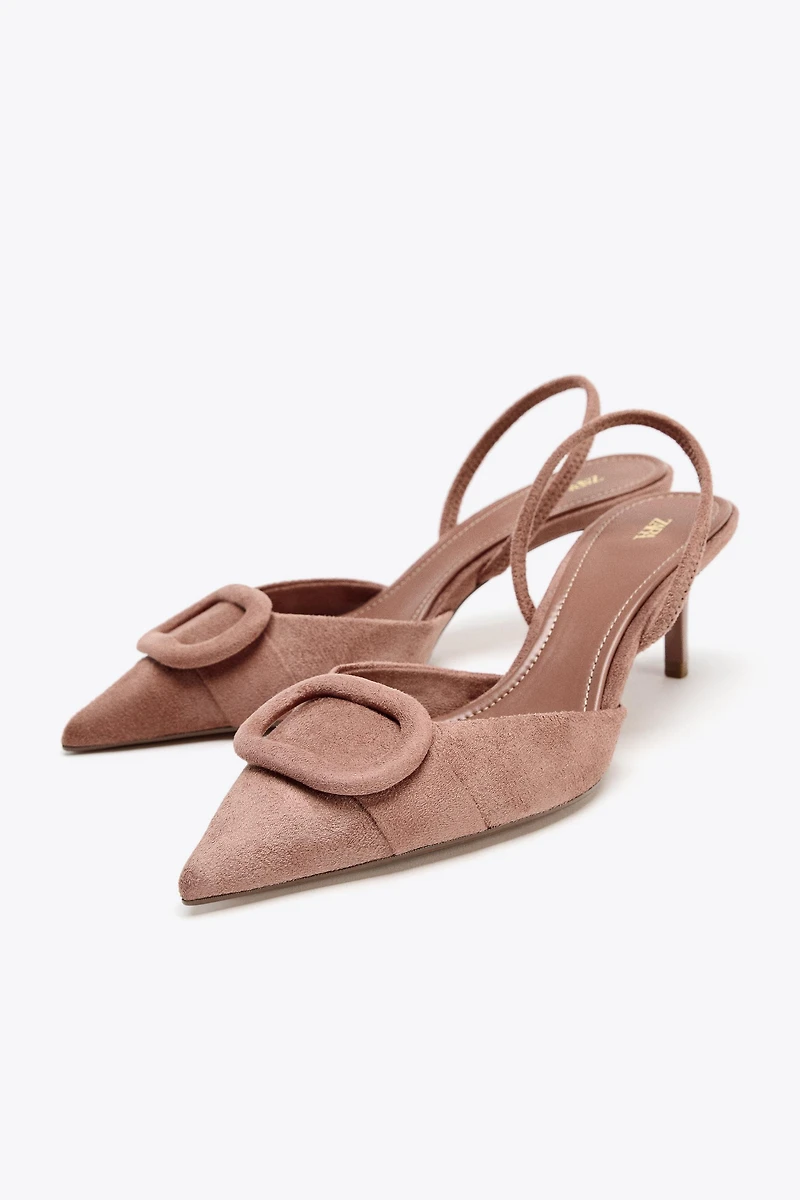 SLINGBACK APPLIQUÉ HEELS