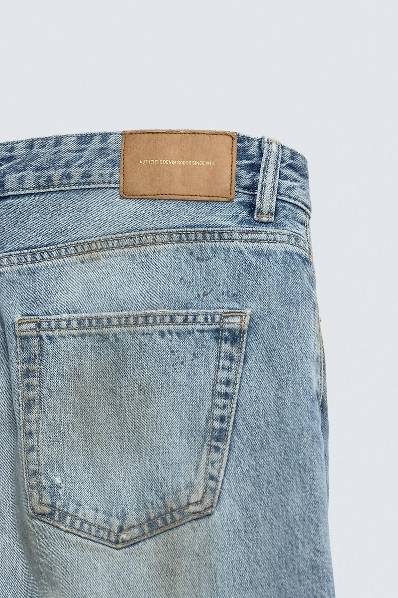 REGULAR FIT VINTAGE RIPPED JEANS