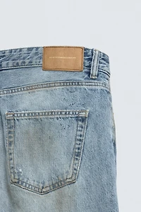 REGULAR FIT VINTAGE RIPPED JEANS