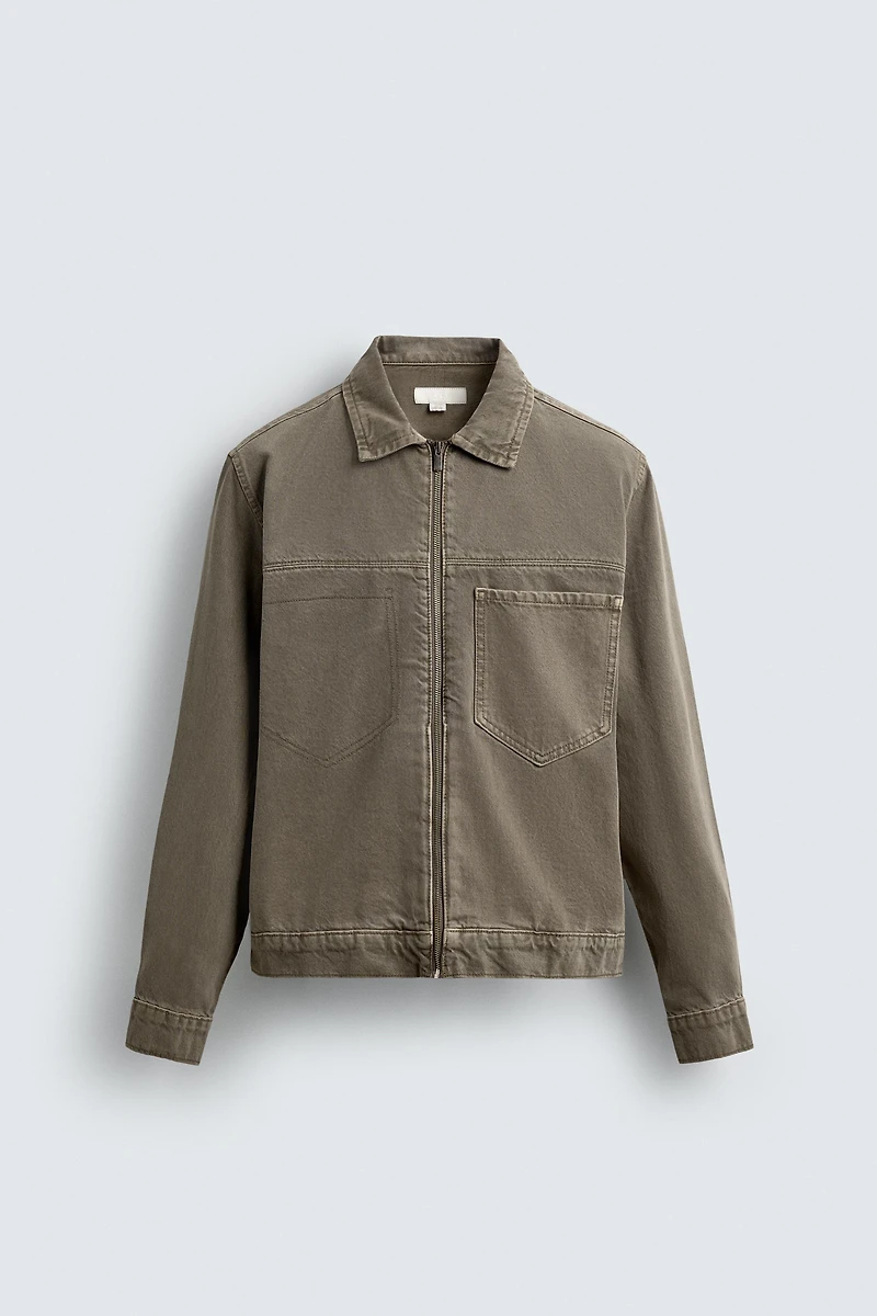 SURCHEMISE EN DENIM ZIPPÉE