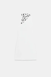POLKA DOT HALTER SCARF DRESS