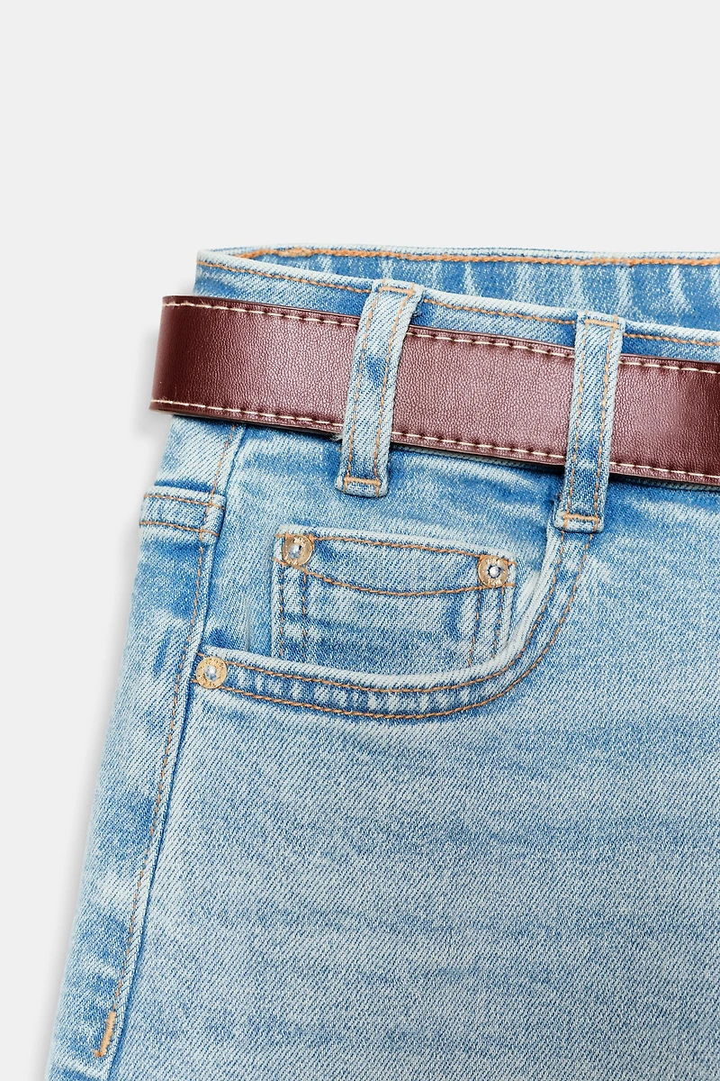Z1975 BELTED HIGH-WAIST CULOTTE JEANS