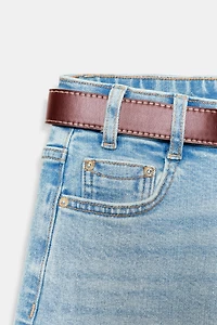 Z1975 BELTED HIGH-WAIST CULOTTE JEANS