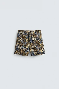 MID-LENGTH FLORAL PRINT SWIMSUIT