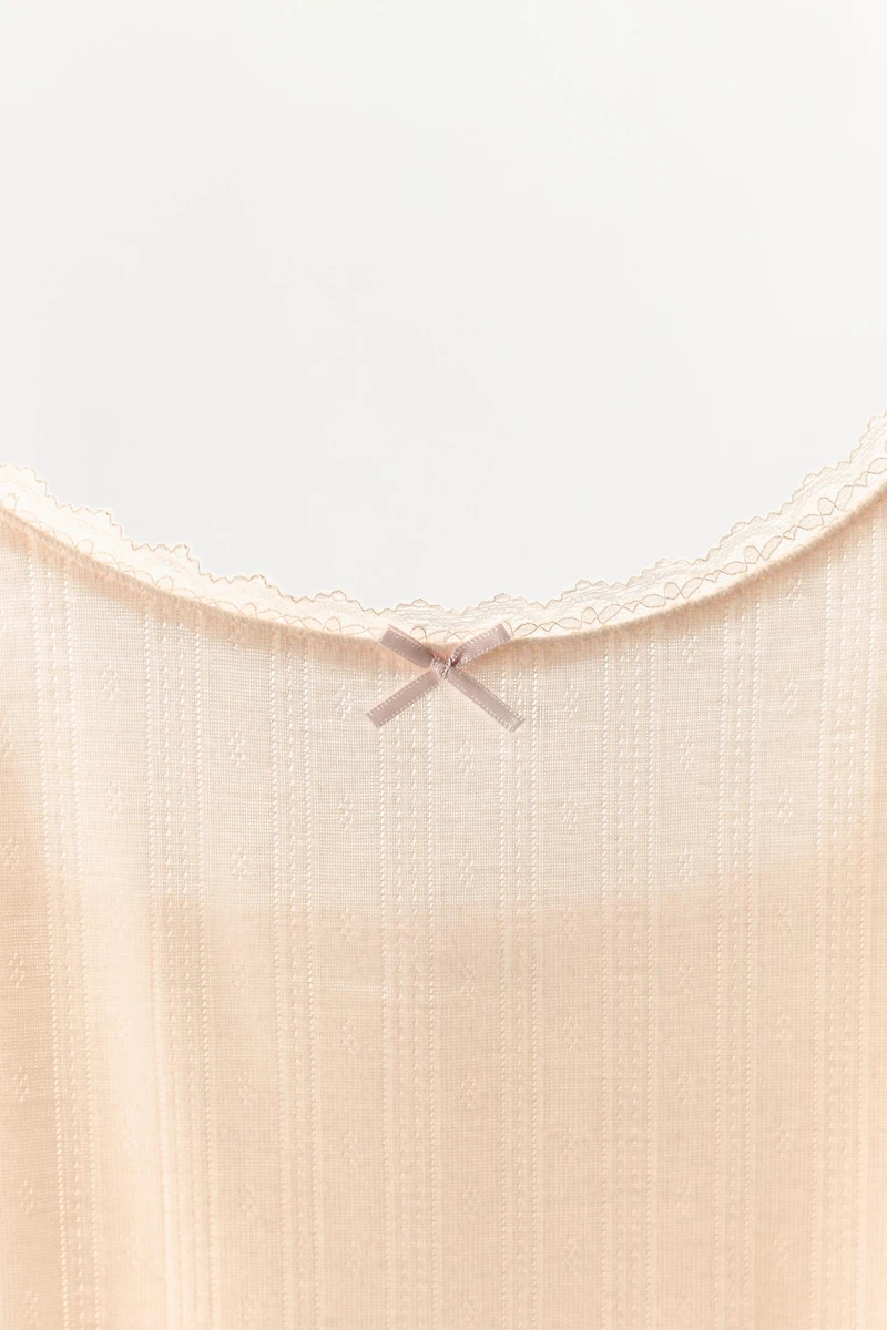 POINTELLE BOW CAMISOLE
