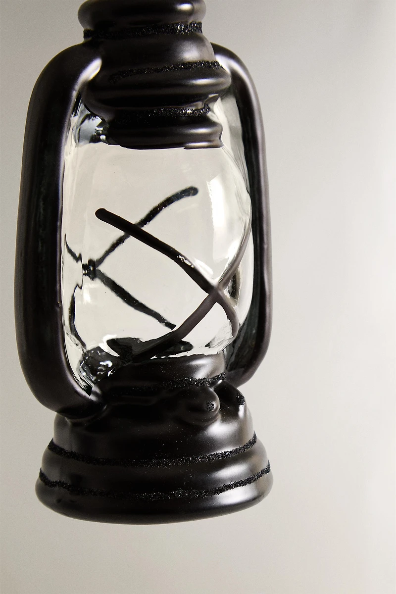BLACK LIGHT LANTERN CHRISTMAS ORNAMENT