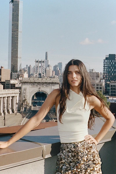 OPEN BACK HALTER BODYSUIT