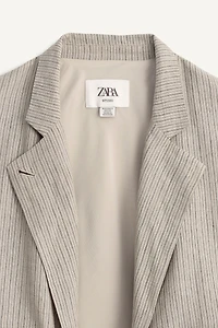 VESTE À RAYURES EN LIN ÉDITION LIMITÉE