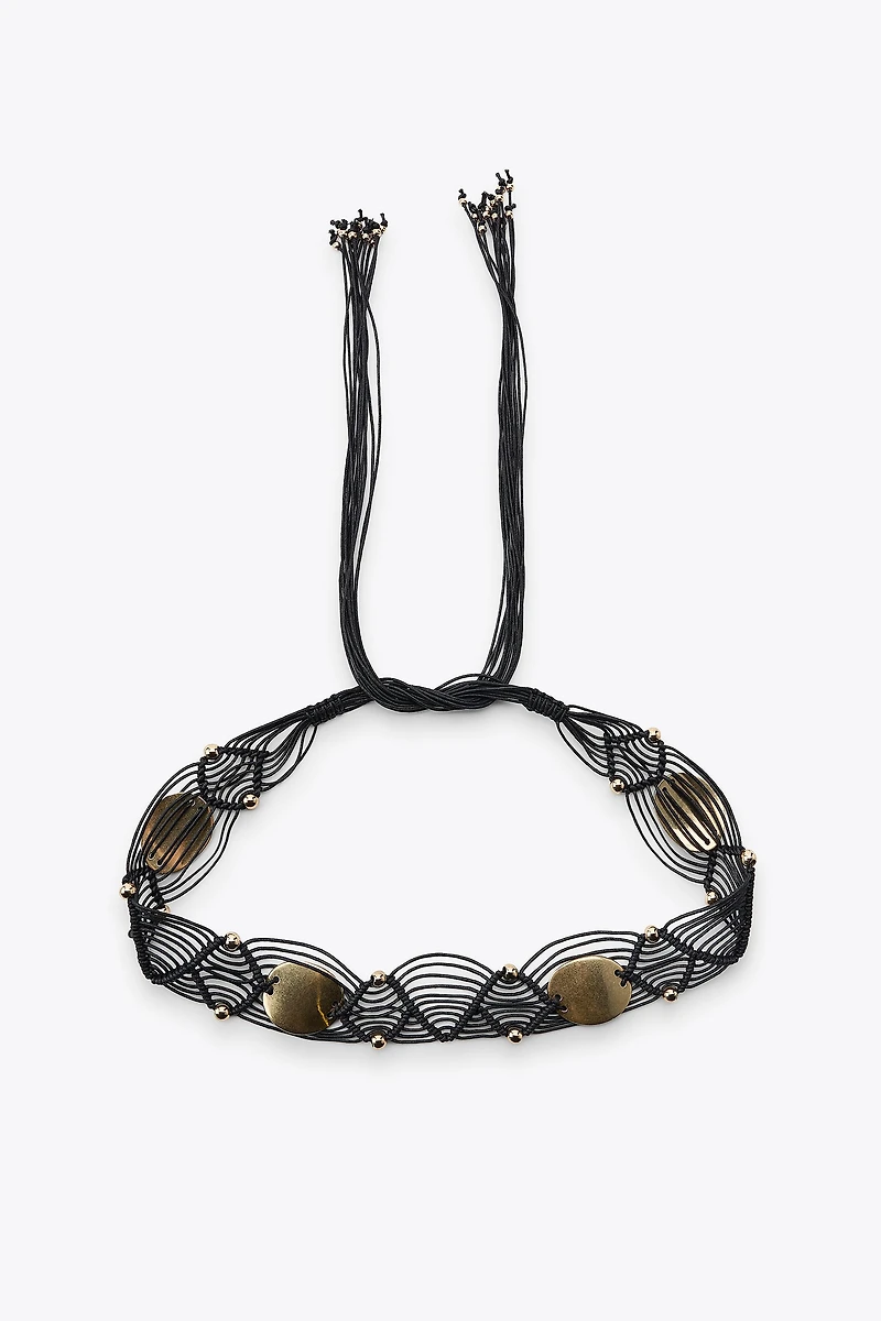 METAL PIECE CORD BELT