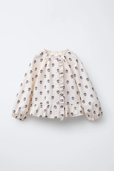 BLOUSE IMPRIMÉE À FLEURS