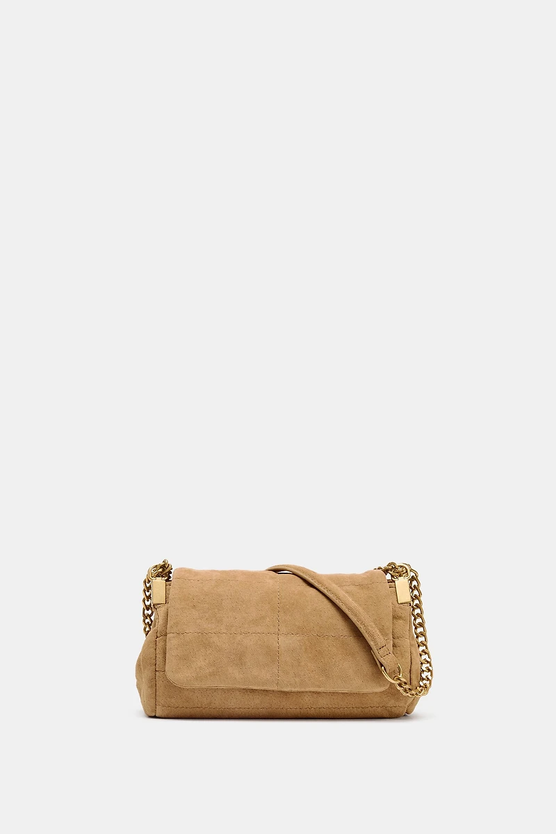 SAC PORTÉ ÉPAULE EN CUIR DAIM