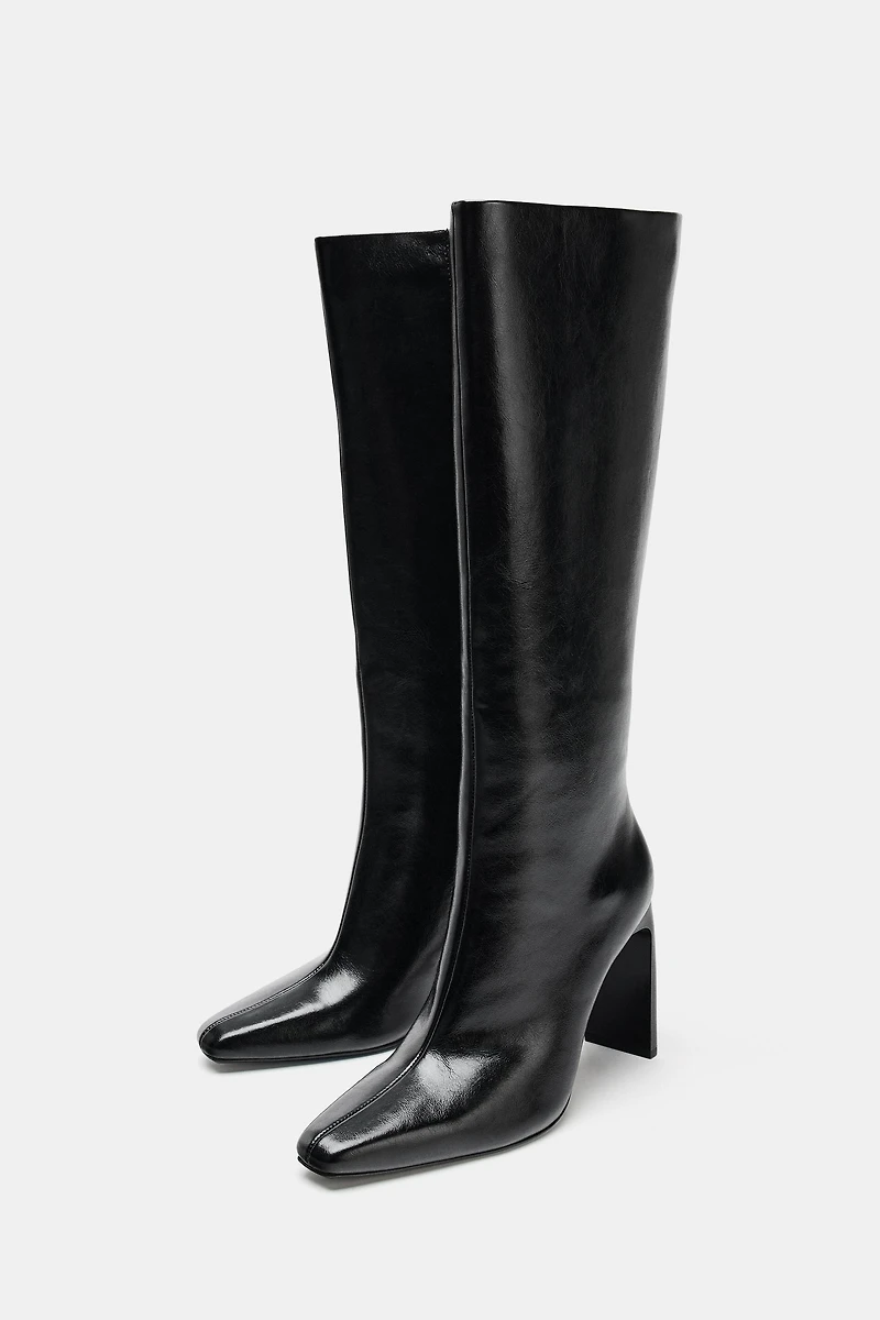 POINTED TOE HEEL BOOTS