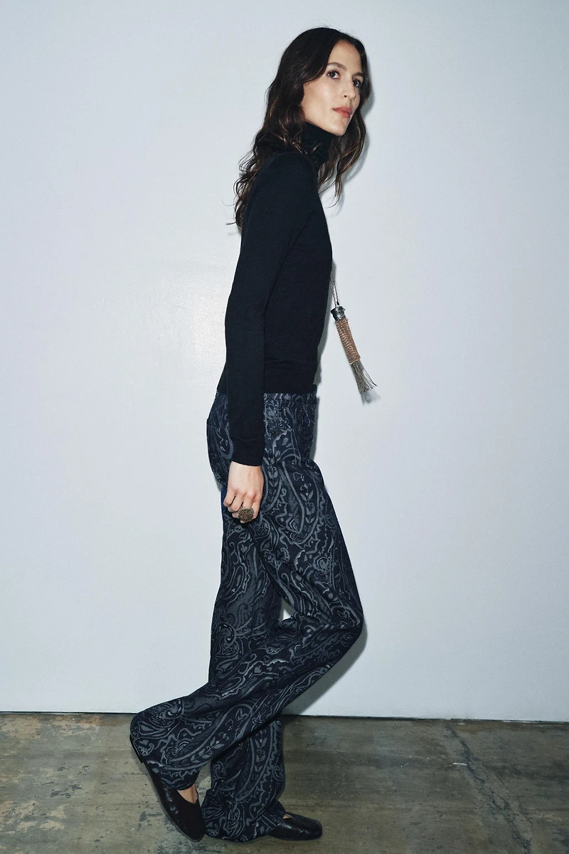 PANTALON EN DENIM JACQUARD ZW COLLECTION