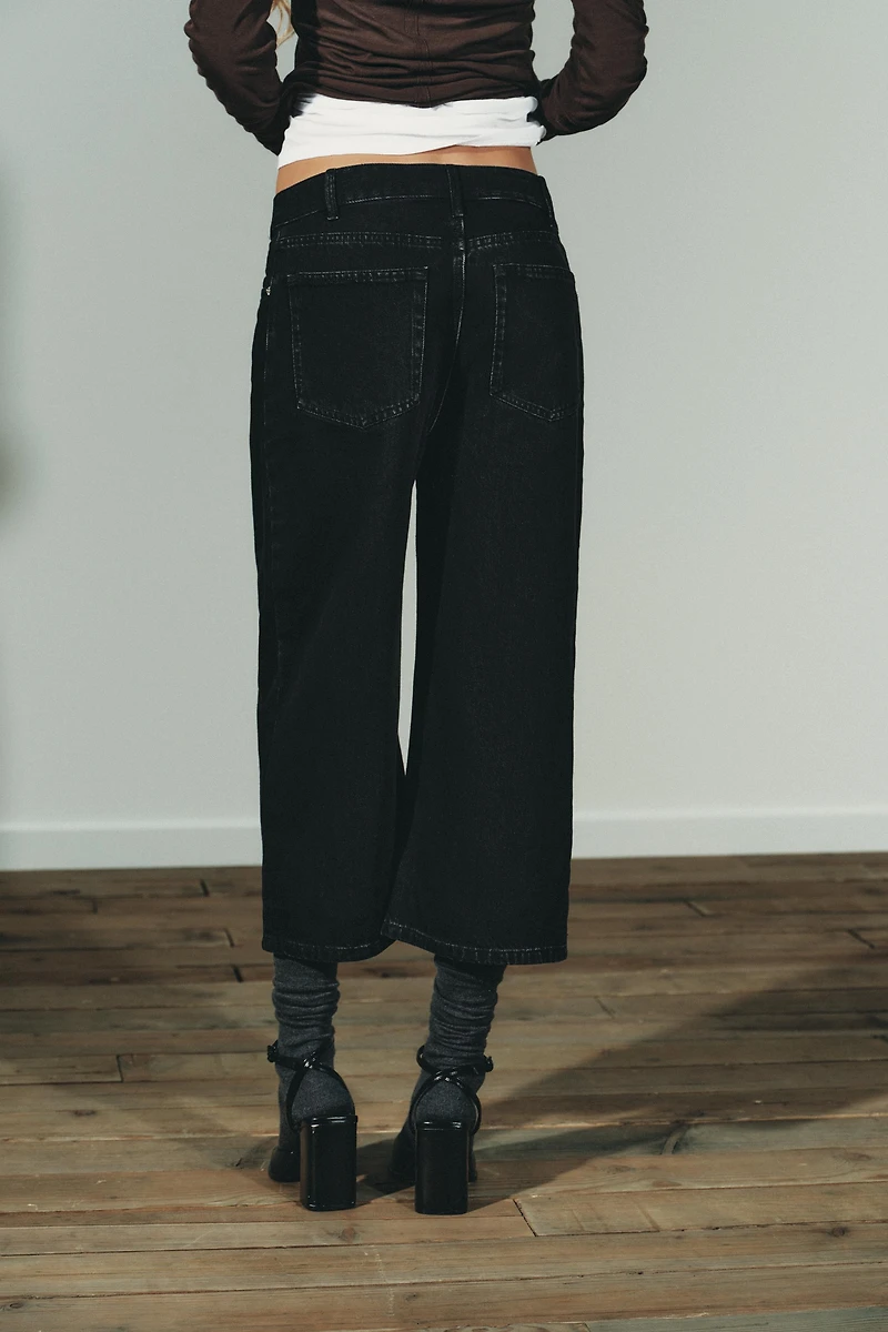 MID-RISE TRF DENIM JORTS SHORTS