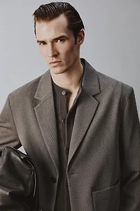 VESTE DE COSTUME STRUCTURÉE COUPE DÉCONTRACTÉE