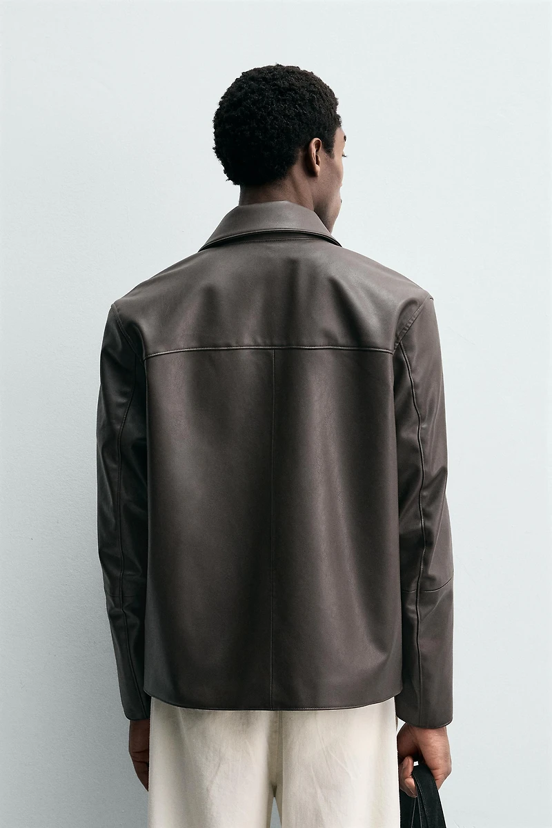 SURCHEMISE REGULAR FIT MATIÈRE SYNTHÉTIQUE