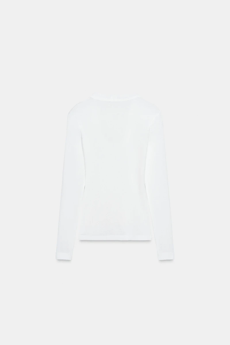 CREPE LONG SLEEVE T-SHIRT