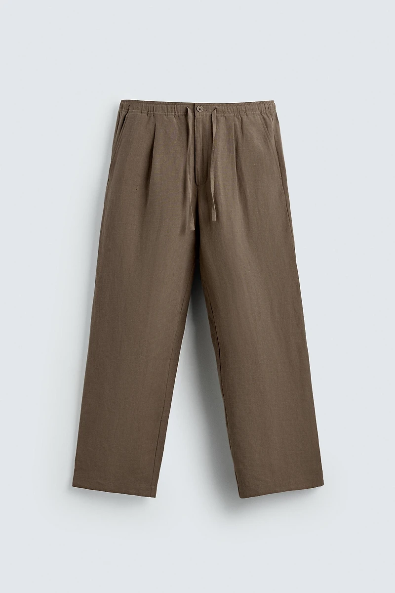 PANTALON RELAXED FIT 100 % LIN