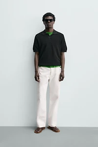 REGULAR FIT TEXTURED KNIT POLO