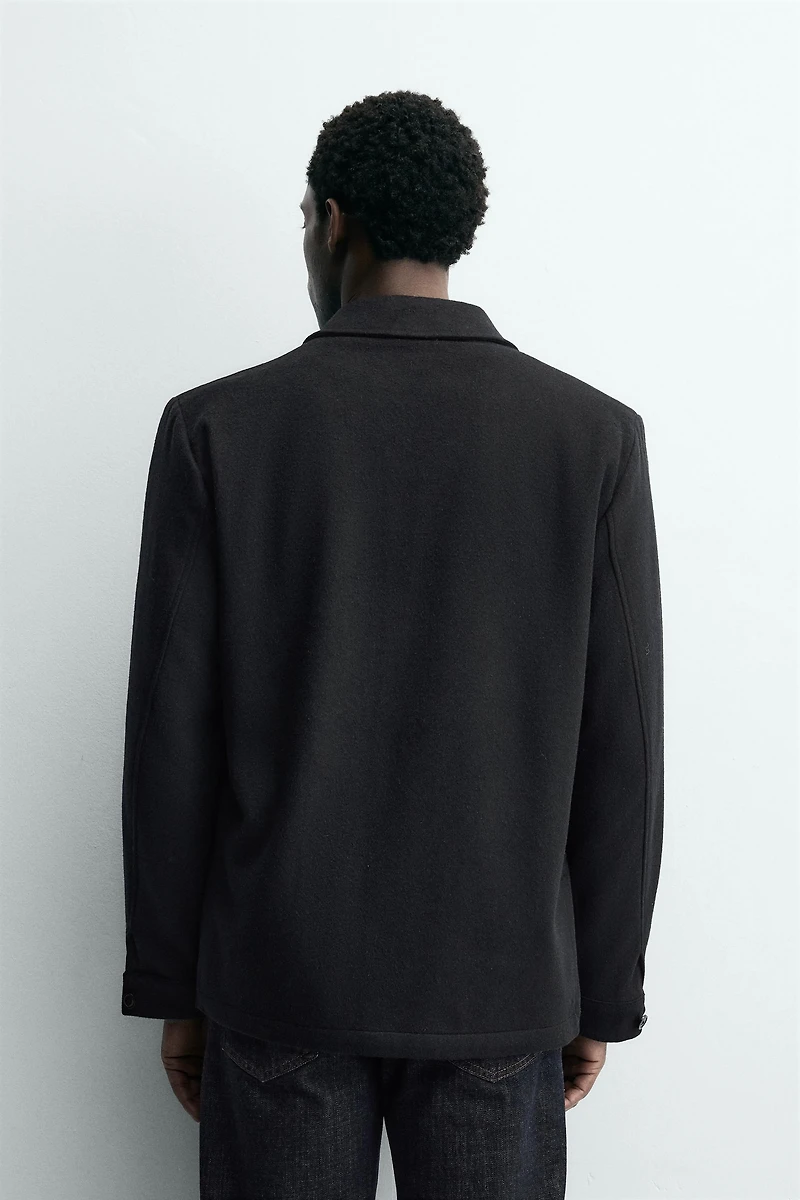 BLAZER RELAXED FIT MÉLANGE DE LAINE