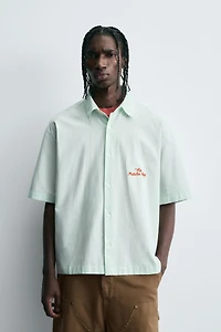 TEXT STRIPED SHIRT