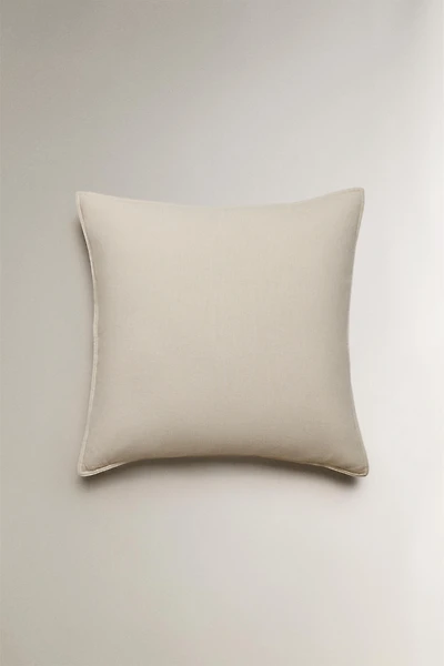 LINEN AND COTTON THROW PILLOW COVER