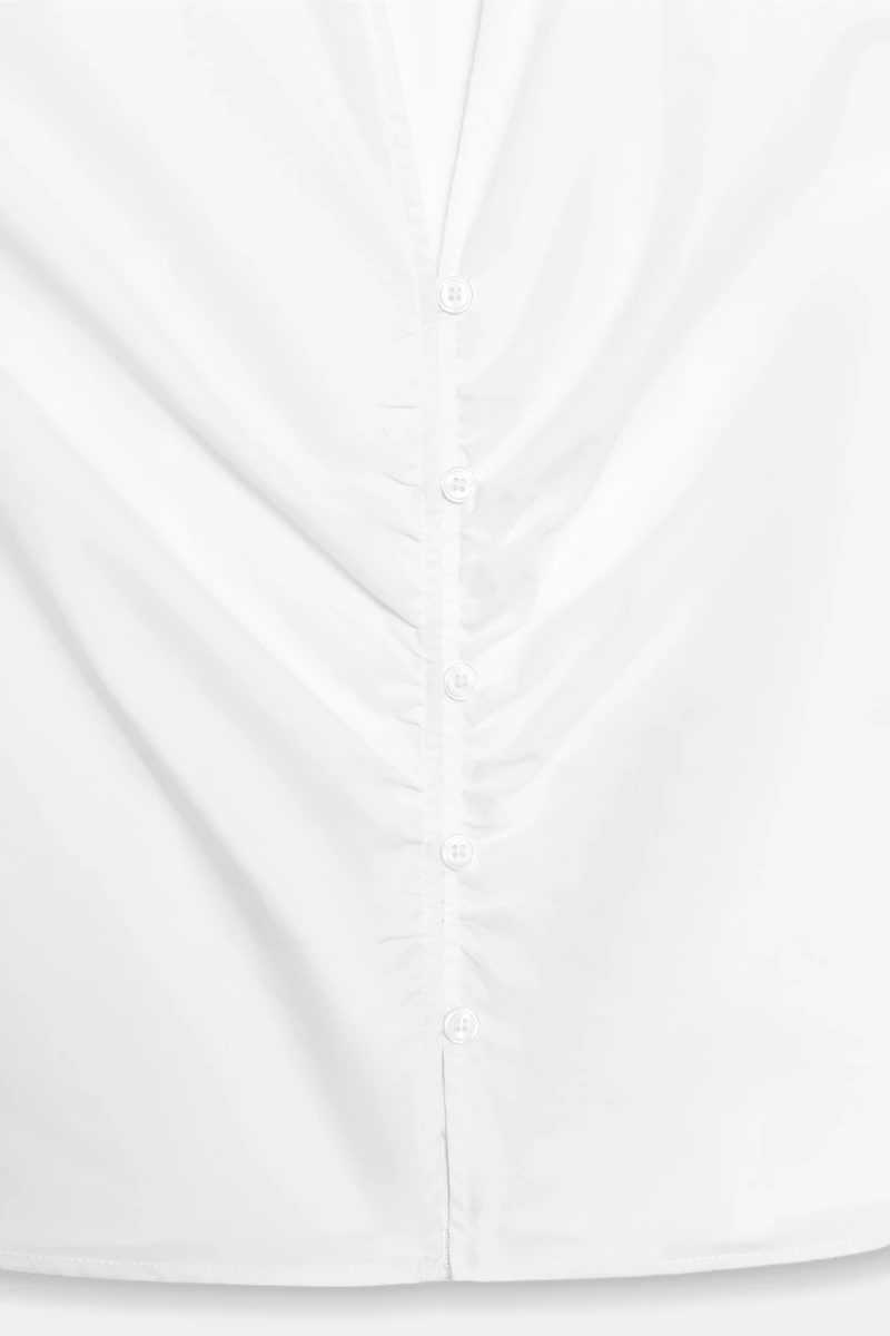 RUCHED FITTED SHIRT