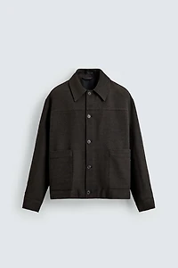 TEXTURED POCKET OVERSHIRT