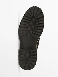 Boots chelsea en croûte de cuir huilée