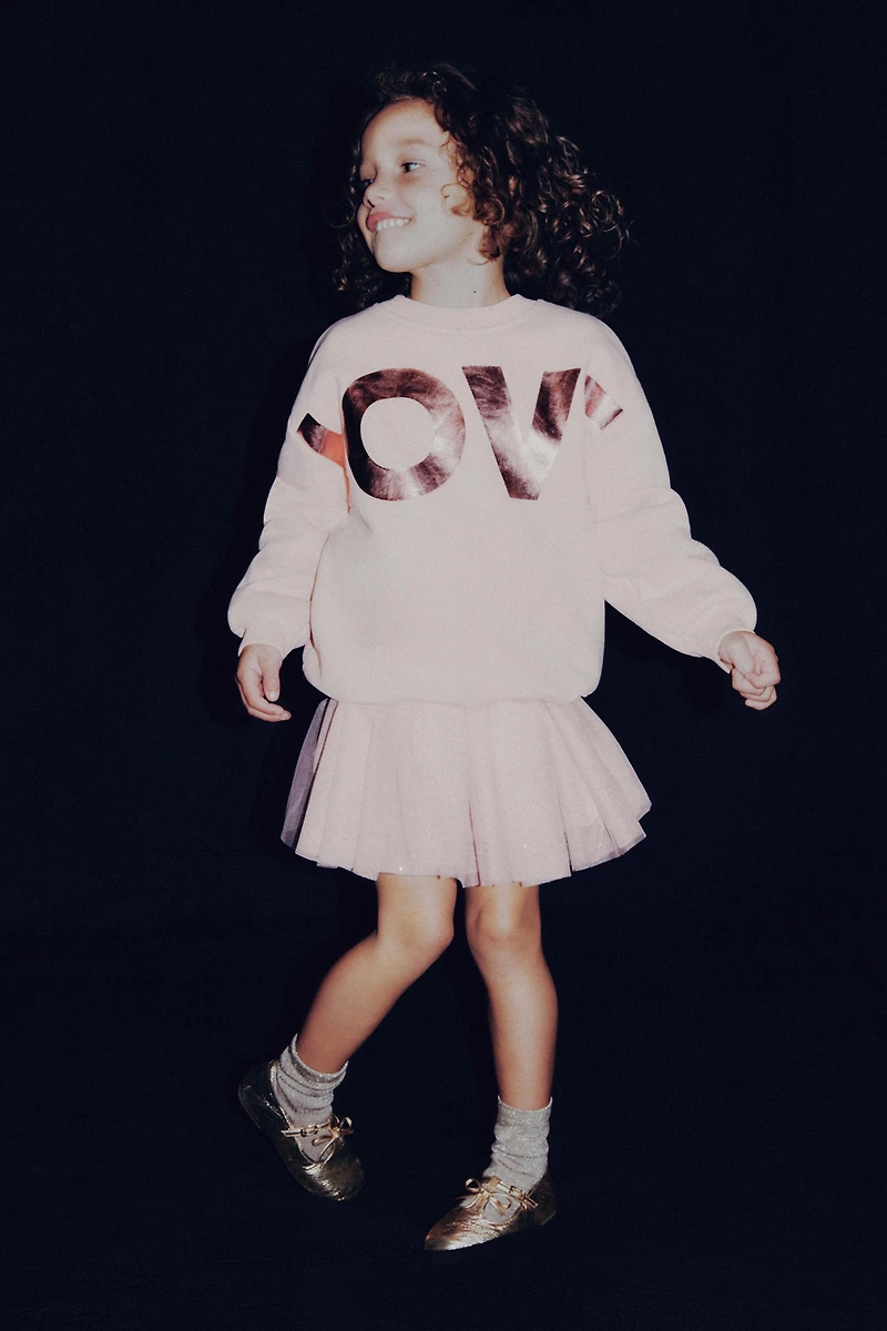 JUPE EN TULLE PAILLETÉ AVEC NŒUD