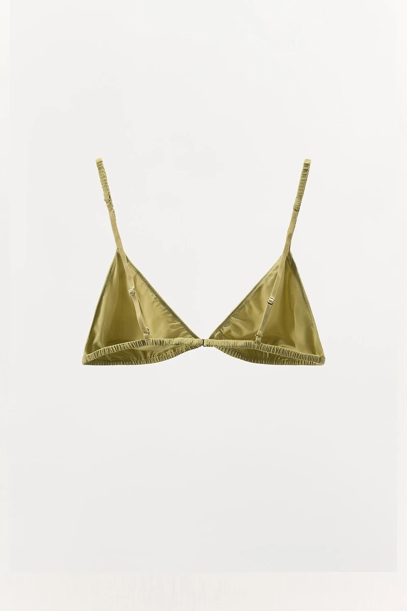 SILK TRIANGLE BRALETTE