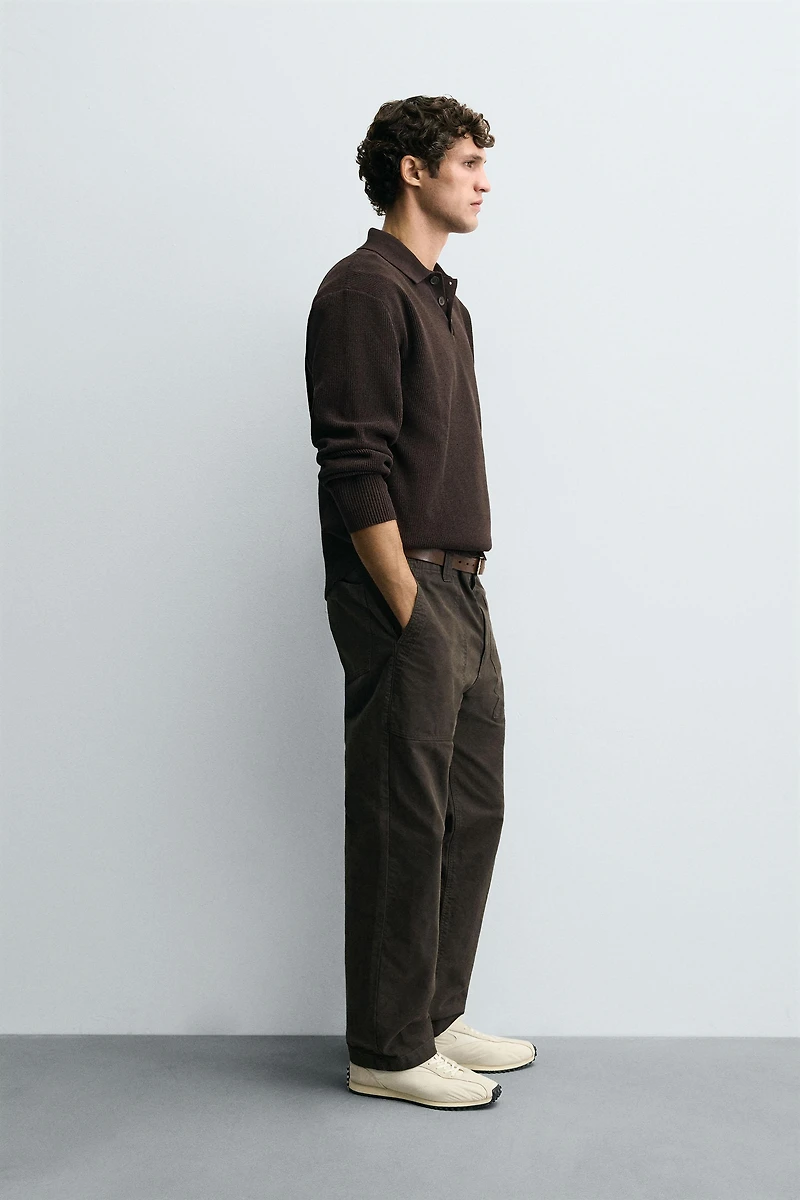 CHENILLE KNIT POLO SHIRT