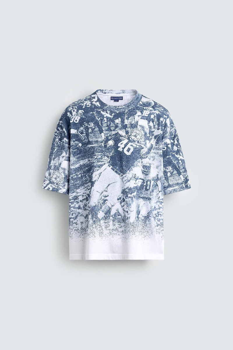 T-SHIRT IMPRIMÉ FOOTBALL AMÉRICAIN CHAMPION ® X ZARA