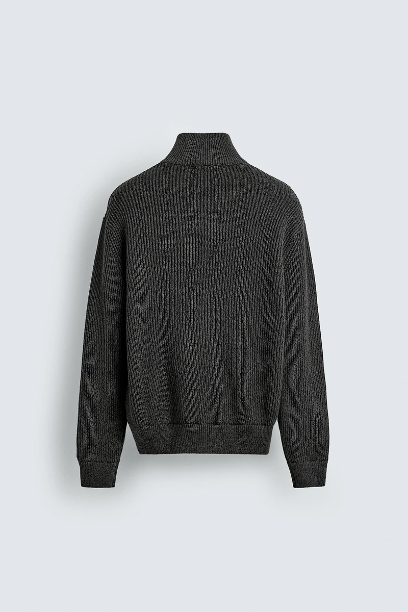 TWISTED YARN ZIP-UP JACKET