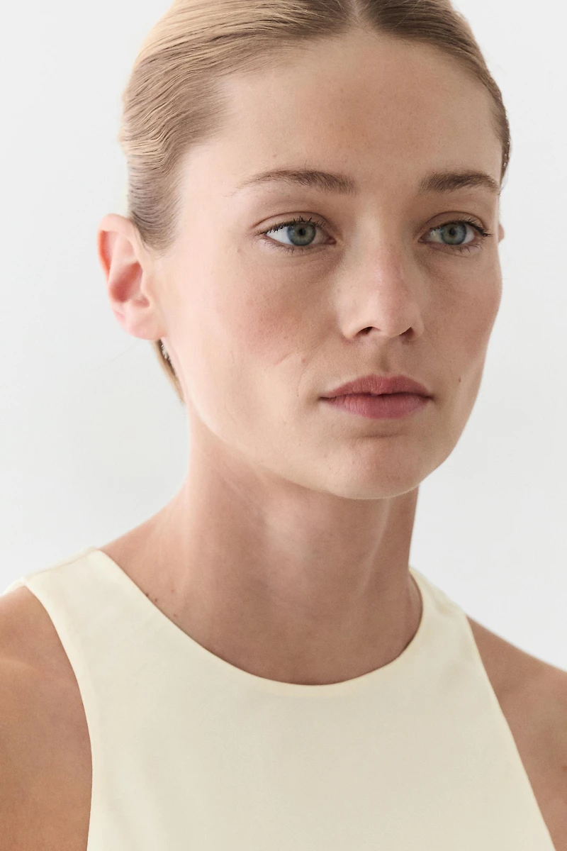 Robe midi fluide à volants