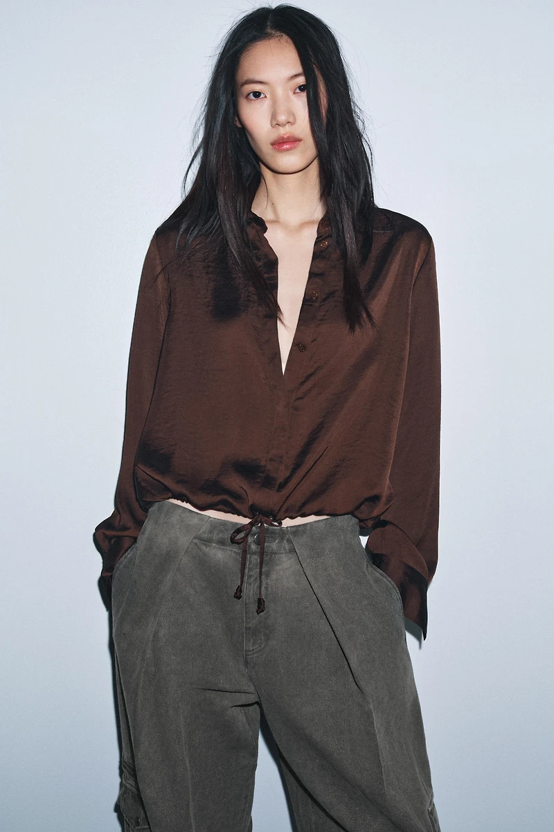 SATIN EFFECT SHIRT ZW COLLECTION