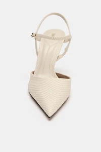 EMBOSSED SLINGBACK SHOES