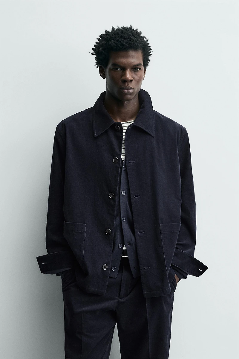 CORDUROY POCKET OVERSHIRT