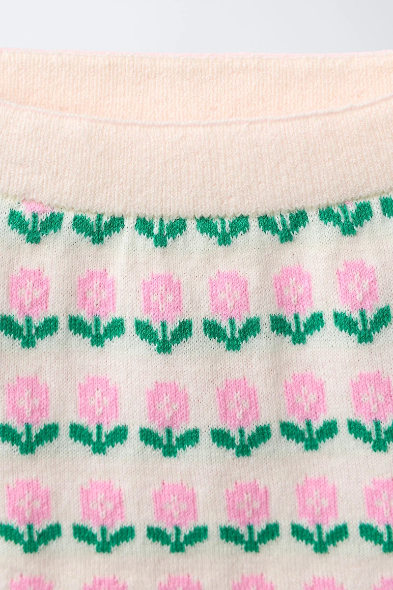 FLORAL JACQUARD KNIT PANTIES