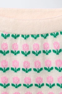 FLORAL JACQUARD KNIT PANTIES