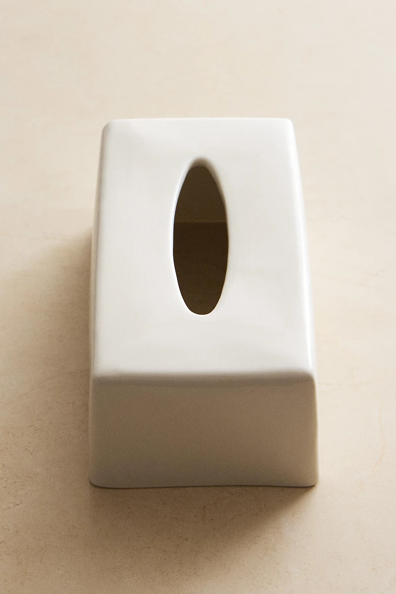 RECTANGULAR CERAMIC TISSUE BOX
