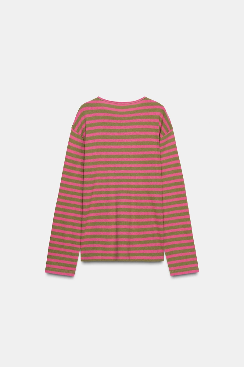STRIPED LONG SLEEVE T-SHIRT