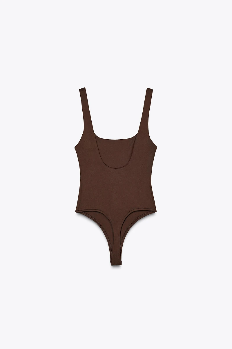 WIDE STRAP POLYAMIDE BODYSUIT