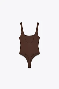 WIDE STRAP POLYAMIDE BODYSUIT