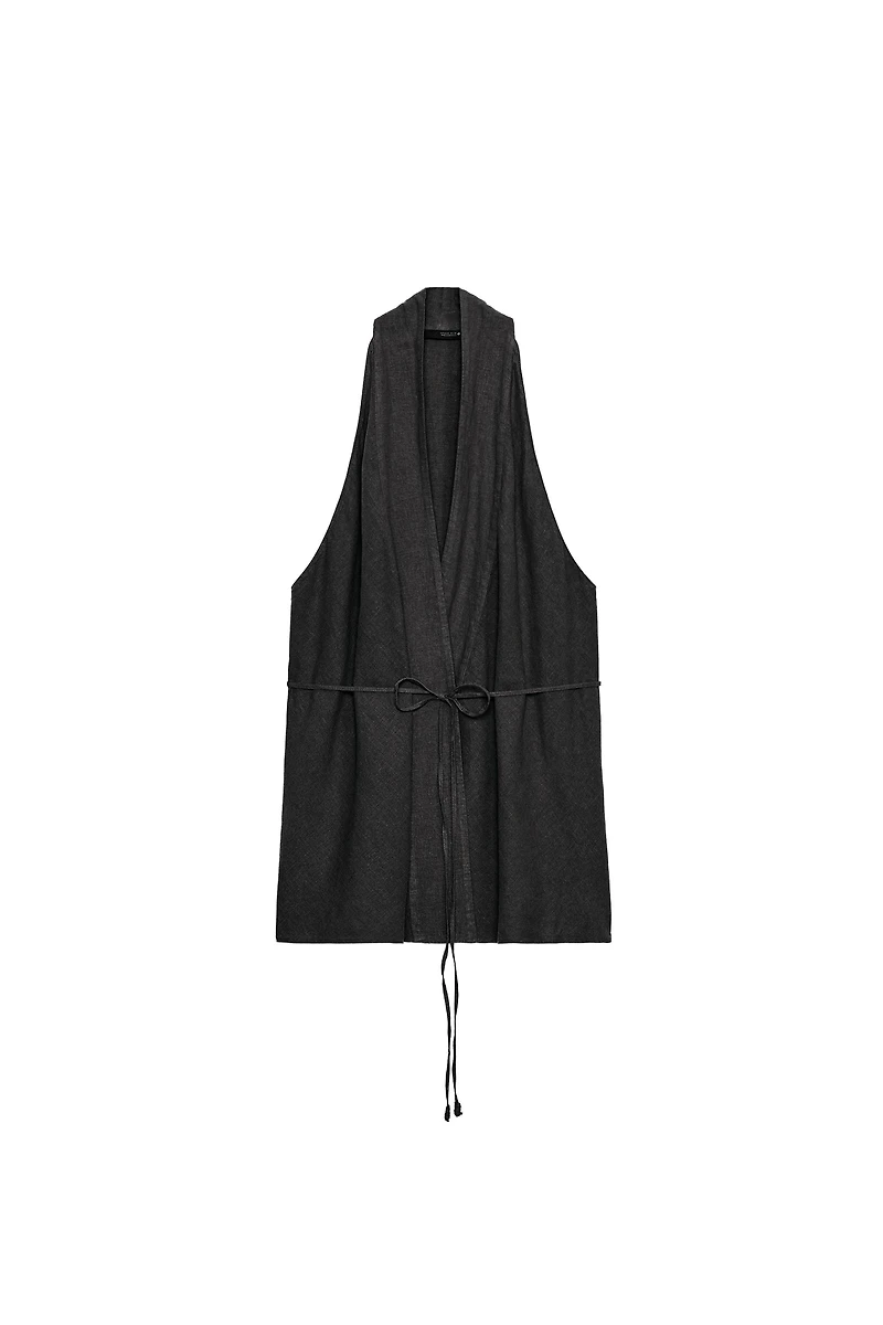 ZW COLLECTION LINEN WRAP TOP
